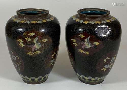 A PAIR OF JAPANESE MEIJI PERIOD (1868-1912) BIRD AND FLORAL ...