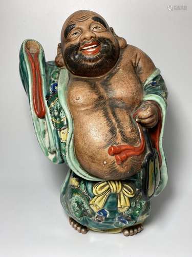 A LARGE JAPANESE MEIJI PERIOD (1868-1912) POTTERY MODEL OF H...