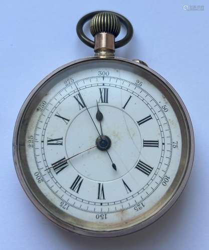 A 9CT GOLD OPEN FACED POCKET WATCH WITH LEVER ESCAPEMENT AND...