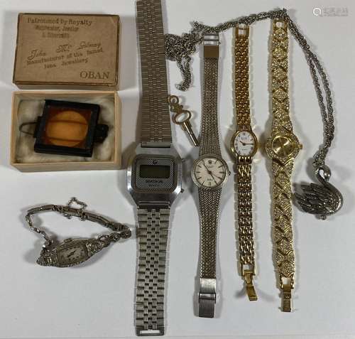 A MIXED LOT OF ASSORTED WATCHES, AVIA, ART DECO MARCASITE EX...