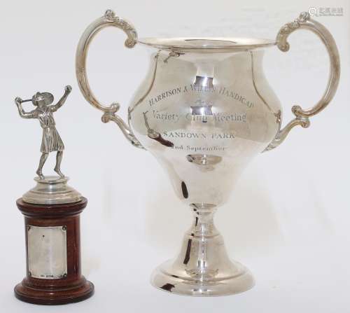 A silver trophy cup for The Harrison & Willis Handicap, ...