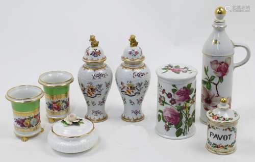 A group of decorative porcelain collectibles, 19th century a...