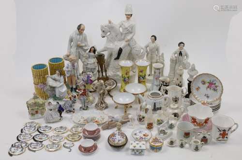 A group of British and Continental ceramic collectibles, 19t...