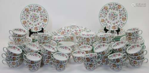 A Minton Haddon Hall pattern part tea service, 20th century,...