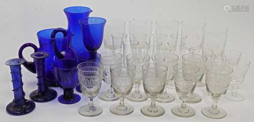 A collection of glassware, 19th - 20th centuries, to include...