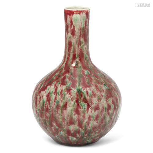 A Chinese flambe-glazed bottle vase, Qing Dynasty, 19th cent...