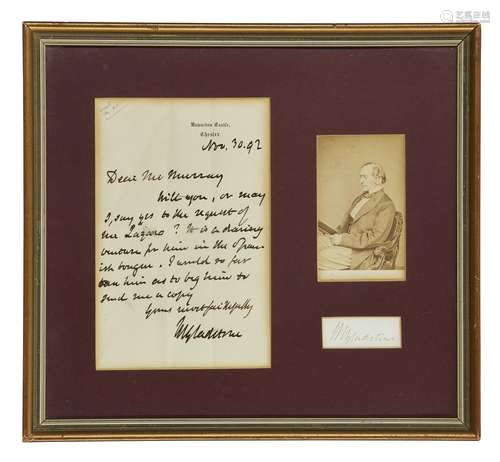 William Ewart Gladstone, British, 1809-98, Prime Minister of...