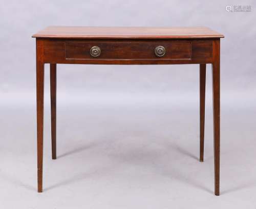 A George III mahogany bow front side table, first quarter 19...