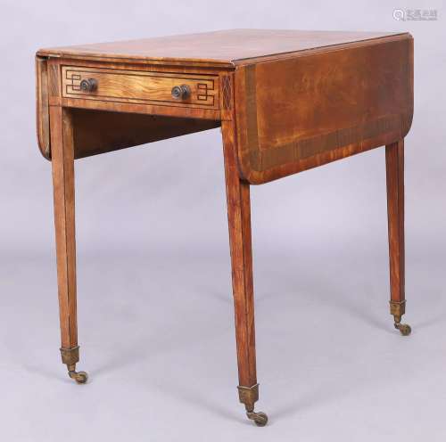 A George III inlaid mahogany Pembroke table, first quarter 1...