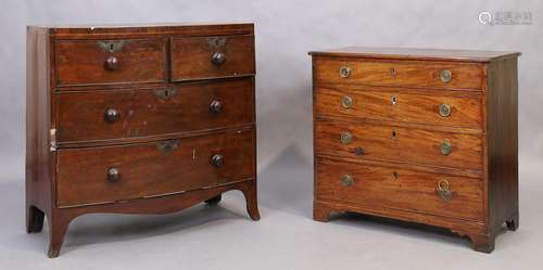 A Regency mahogany side chest, first quarter 19th century, w...