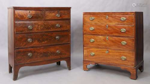 Two Regency mahogany chests, first quarter 19th century, tal...