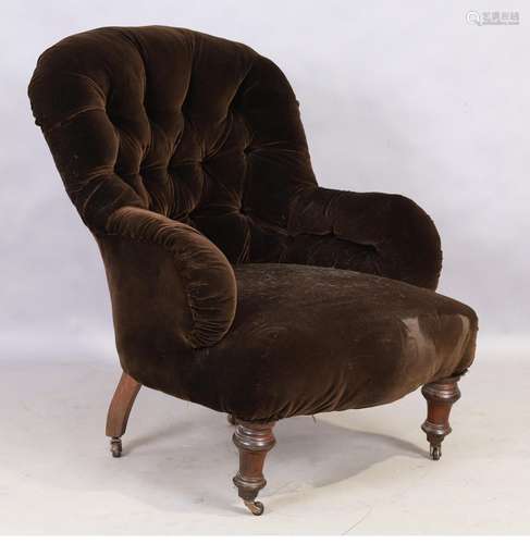 A Victorian rosewood armchair, third quarter 19th century, b...