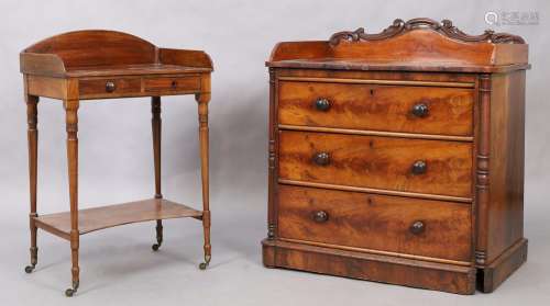 A Victorian mahogany chest, third quarter 19th century, with...