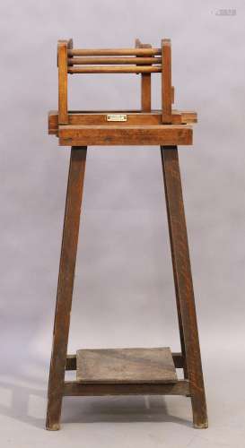 An English mahogany and oak wool winder, first quarter 20th ...