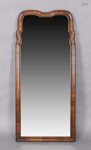 An English walnut pier mirror, Queen Anne style, first quart...