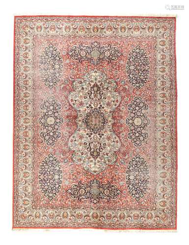 A Persian Qum part silk carpet, third quarter 20th century, ...