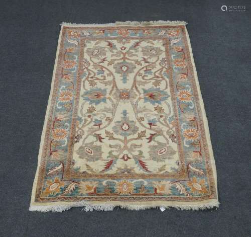 A Persian Kashan rug, 157cm x 104cm, together with a Zeigler...