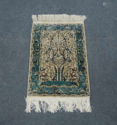A part silk Persian Hereke rug