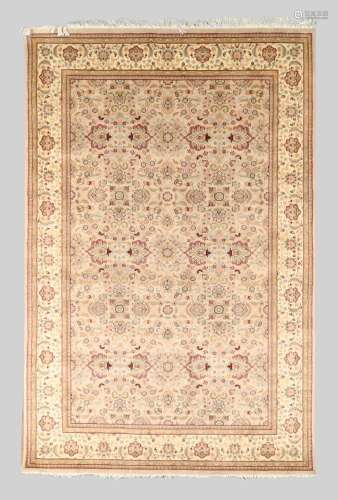 An Indian Kashmir carpet, the central field with floral moti...