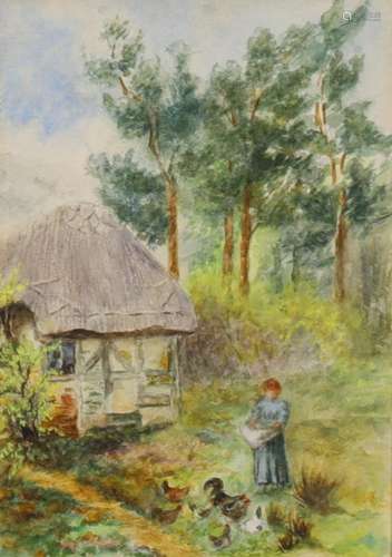 Follower of Helen Allingham, RWS, British 1848-1926- Woman f...