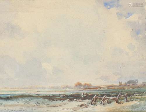 Charles Harrington, British 1865-1943- Coastal landscape; wa...