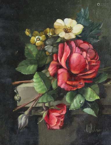 Paul Wilson, British, 20th Century- Pair of floral still lif...
