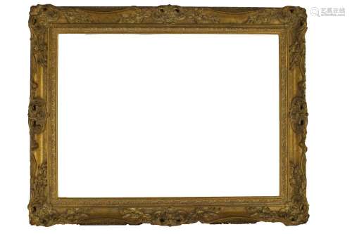 A gilded composition swept and pierced Louis XV Style Frame,...