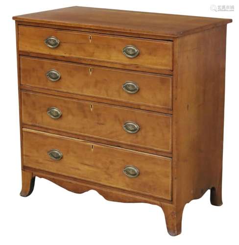 AMERICAN FEDERAL CHEST OF DRAWERS, EARLY 19TH C.