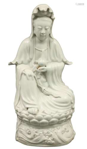 CHINESE BLANC DE CHINE PORCELAIN GUANYIN