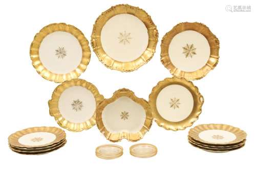 21 PCS DINNER SERVICE, LIMOGES, VIRGIN AND YOUNG