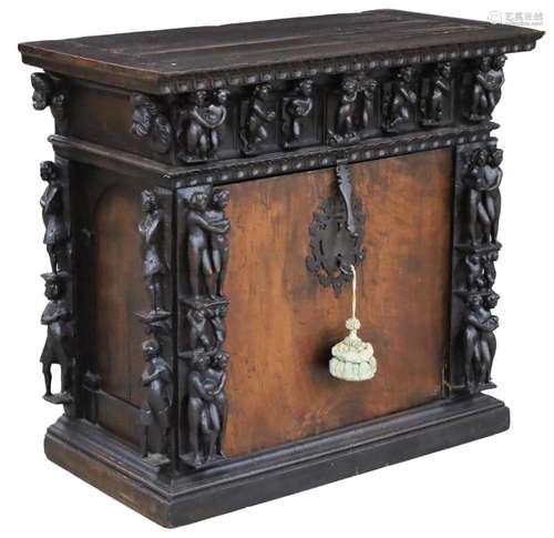 18TH C. CARVED ITALIAN DOCUMENTS CABINET