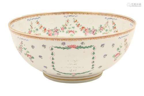 SAMSON ROSE FAMILLE STYLE PUNCH BOWL