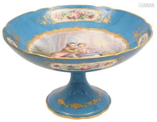 FRENCH SEVRES PORCELAIN COMPOTE