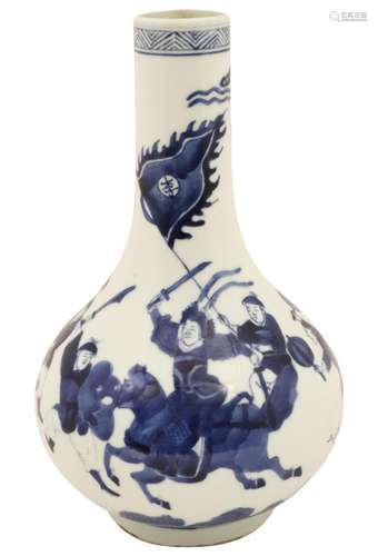 CHINESE BLUE AND WHITE KANGXI VASE