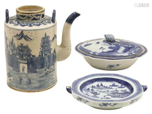 3 PCS CHINESE IMPERIAL QUALITY EXPORT PORCELAIN