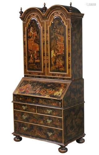 QUEEN ANNE STYLE CHINOISERIE SECRETARY