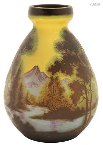 GALLE STYLE CAMEO ART GLASS VASE