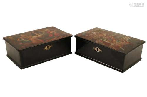 2 FINELY PAINTED RUSSIAN LACQUER BOXES