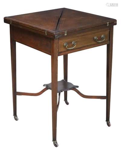 ENGLISH EDWARDIAN ENVELOPE GAME TABLE