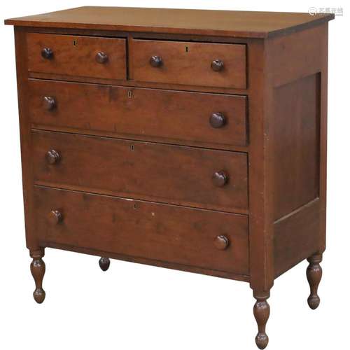 EARLY AMERICAN SOUTHERN CHERRY CHEST, 19TH C.