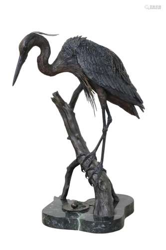 WILLIAM TURNER BRONZE, GREAT BLUE HERON