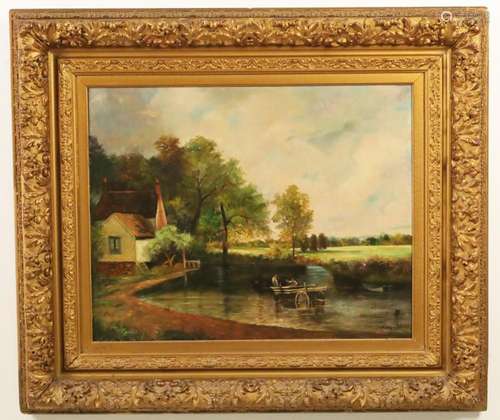 ENGLISH SCHOOL LANDSCAPE OIL PAINTING