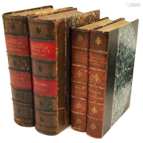 4 FINELY BOUND BOOKS ON AMERICAN AND CIVIL WAR