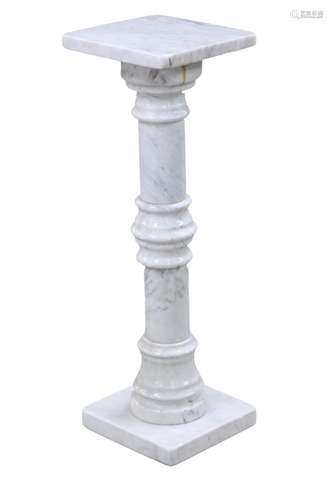 WHITE CARRERA MARBLE PEDESTAL