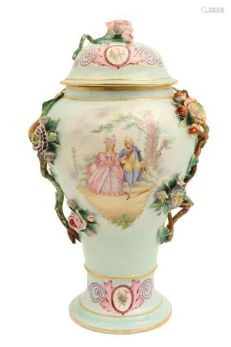 MEISSEN PORCELAIN CAPPED URN, A/F