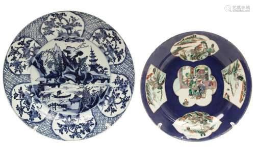 2 ANTIQUE CHINESE PORCELAIN CHARGERS