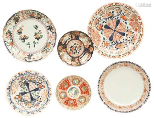 6 PCS OF ORIENTAL IMARI PORCELAIN