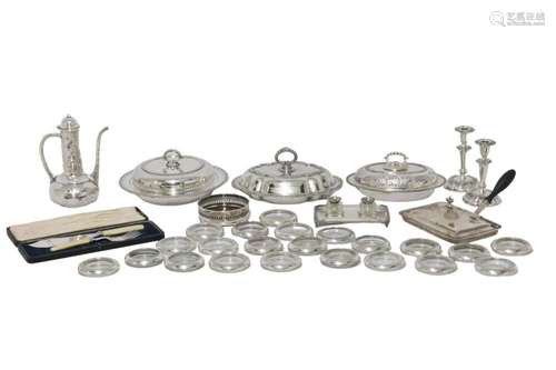 33 PCS OF SILVER PLATE