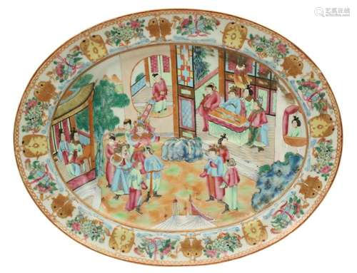 18" CHINESE ROSE MEDALLION MEAT PLATTER