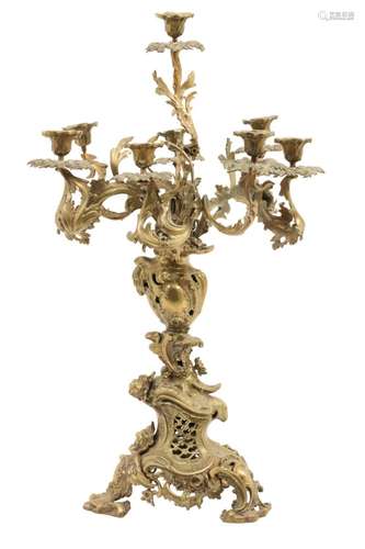 FRENCH BRONZE 9 LIGHT CANDELABRA